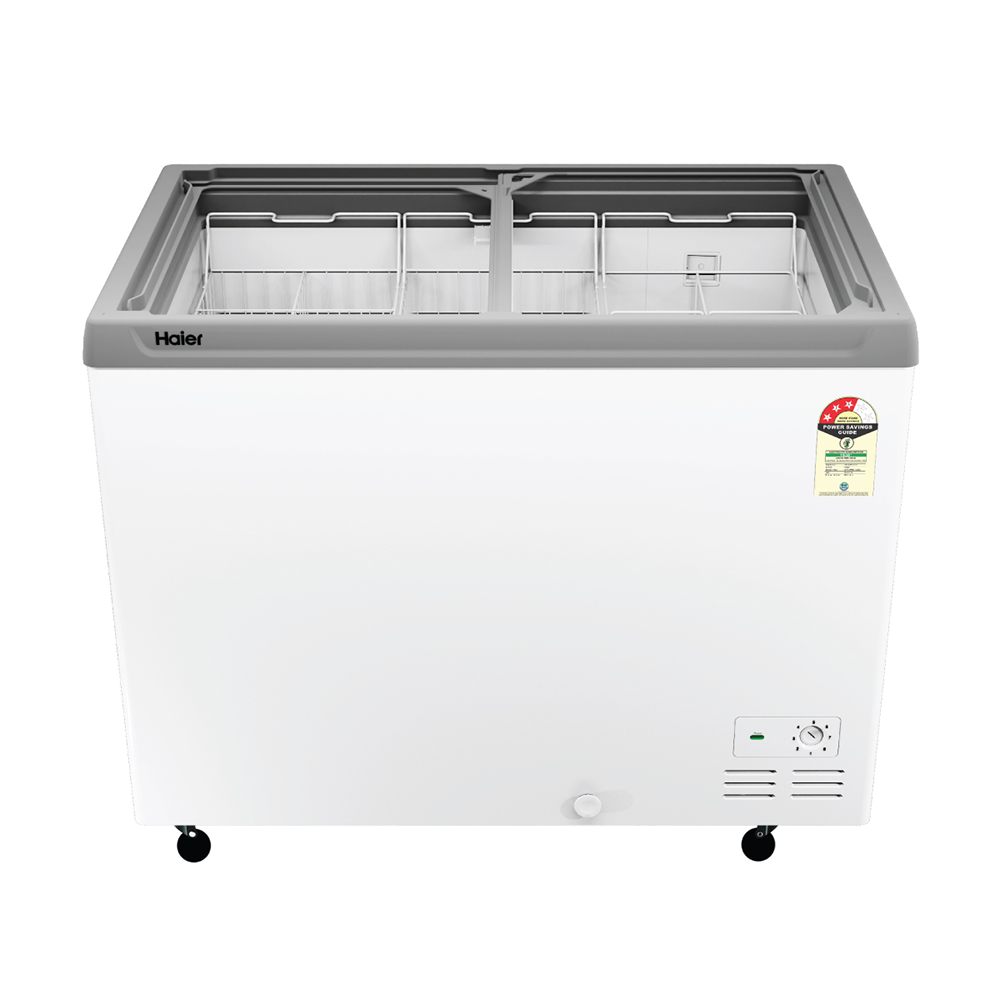 Haier 575L Glass Top Deep Freezer| 2026 STAR Rating (White)